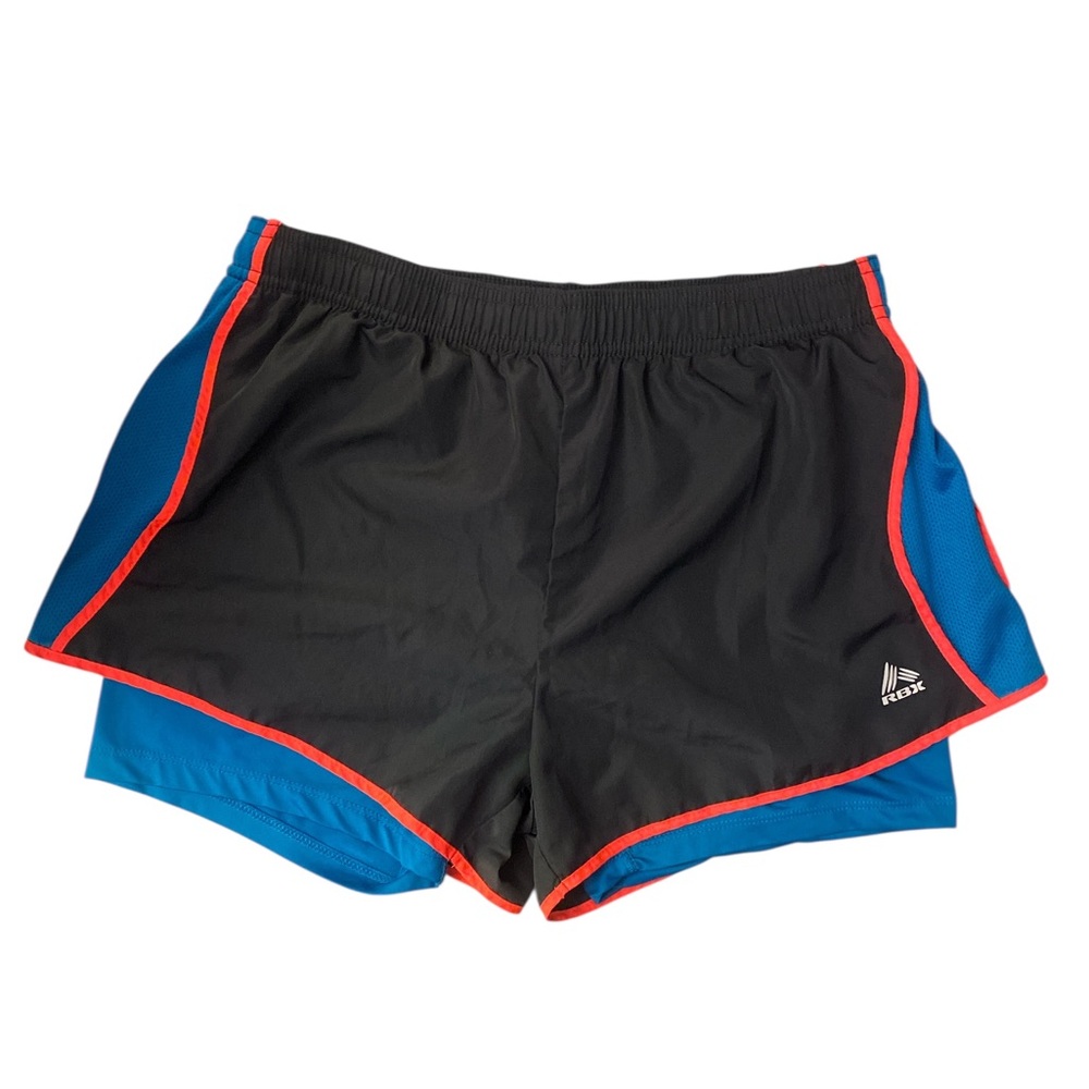RBX Black and Blue Athletic Shorts with Color Trim GUC M